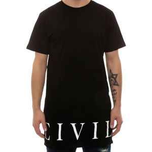 Civil Regime Side Zip Shirt Black Large L